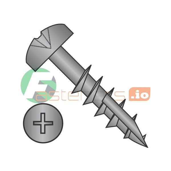 Newport Fasteners Wood Screw, #10, 1-1/2 in, Black Oxide Steel Pan Head Phillips Drive, 2000 PK 357429 - main